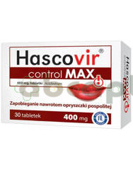 Hascovir control MAX 400 mg, 30 tabletek