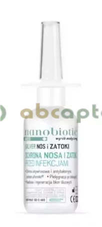 Nanobiotic Med Silver Nos i Zatoki, spray,  30 ml | DATA WAŻNOŚCI 30.09.2025
