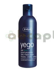 Ziaja Yego, żel pod prysznic dla mężczyzn 3 w 1, 300 ml