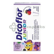 Dicoflor Junior, dla dzieci od 3 roku życia i dorosłych, 12 saszetek