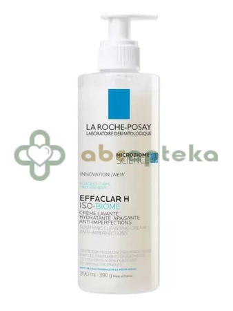 La Roche-Posay Effaclar H Iso - Biome, kojący krem myjący przeciw niedoskonałościom, 390 ml