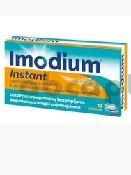 Imodium Instant, 2 mg, 12 tabletek ulegających rozpadowi w jamie ustnej