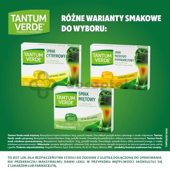 Tantum Verde miodowo-pomarańczowe 30 past