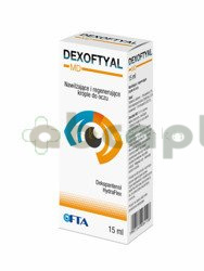 Dexoftyal MD, nawilżające i regenerujące krople do oczu,             15 ml