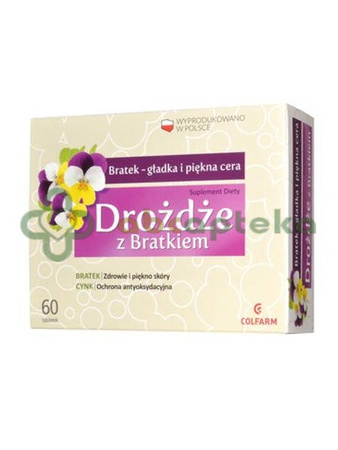 Drożdże z bratkiem, 60 tabletek