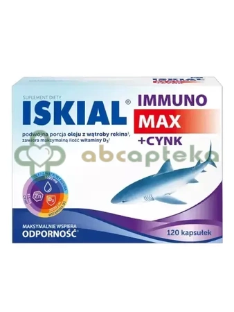 Iskial Immuno max + cynk, 120 kapsułek, 