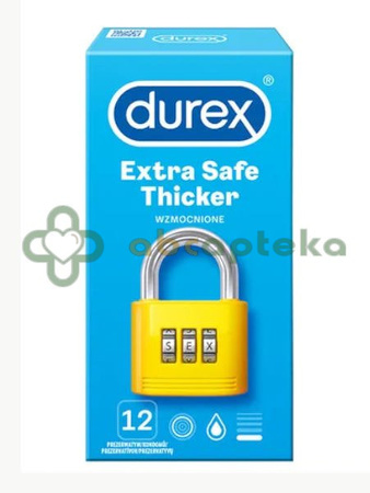 Durex Extra Safe prezerwatywy, 12 sztuk