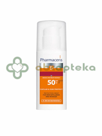 Pharmaceris S Sun, Krem ochronny dla skóry naczynkowej i z trądzikiem różowatym SPF50+  50 ml