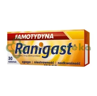 Famotydyna Ranigast 20 mg, 30 tabletek