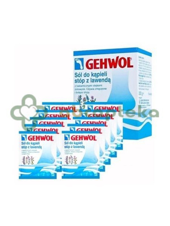 Gehwol, sól do kąpieli stóp z lawendą, 20 g x 10 saszetek