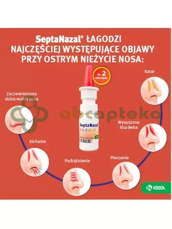 Septanazal dla dzieci, 0,5 mg + 50 mg/ml, aerozol do nosa, 10 ml