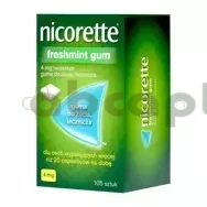Nicorette Freshmint Gum, 4 mg, guma do żucia, 105 sztuk