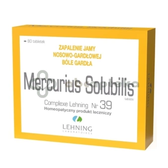 Lehning Mercurius Solubilis Complex Nr 39, 80 tabletek