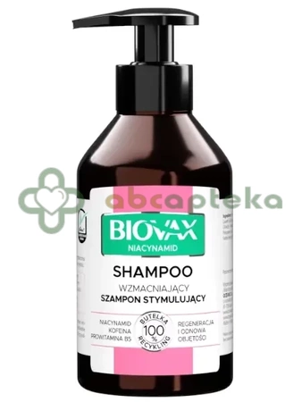 Biovax, Niacynamid Wzmacniający szampon stymulujący, 200 ml