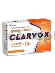 Clarvox Propolis/Pomarańcza 36 pastylek do ssania