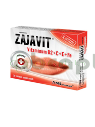 Zajavit witamina B2 + C + E + Fe 30 tabletek powlekanych