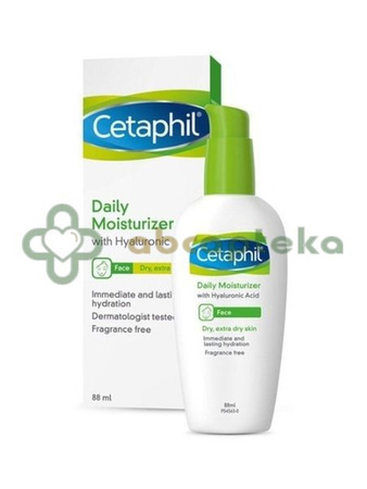 Cetaphil, krem nawilżający do twarzy z kwasem hialuronowym, na dzień, 88 ml