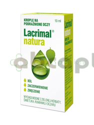 Lacrimal Natura, krople do oczu, 10 ml