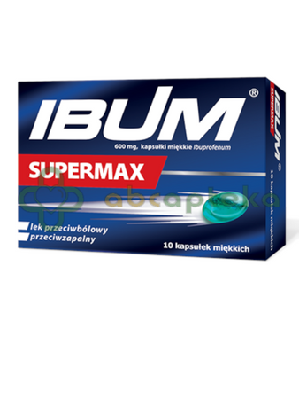 Ibum Supermax, 600 mg, 10 kapsułek | DATA WAŻNOŚCI 31.01.2027