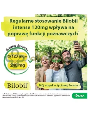 Bilobil Intense, 120 mg, 60 kapsułek