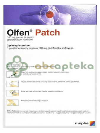 Olfen Patch, 140 mg, 2 plastry lecznicze