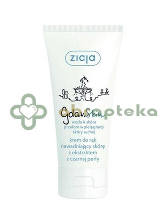 Ziaja, GdanSkin, Krem do rąk nawadniający skórę z ekstraktem z czarnej perły, 50 ml