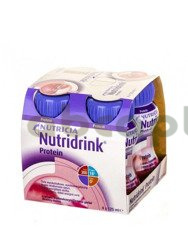 Nutridrink Protein o smaku truskawkowym, 4 x 125 ml | DATA WAŻNOŚCI 09.11.2026