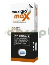 Maxigra Max 50 mg, 2 tabletki