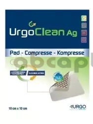 UrgoClean Ag, opatrunek ze srebrem, 10 x 10 cm, 1 sztuka