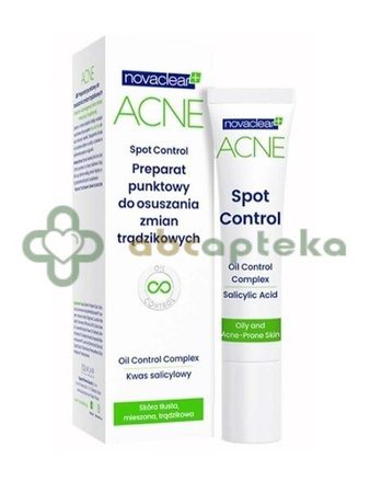 Novaclear Acne, preparat punktowy do osuszania zmian trądzikowych, 10 ml