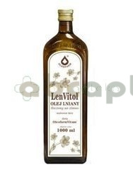 LenVitol olej lniany, tłoczony na zimno, 1000 ml