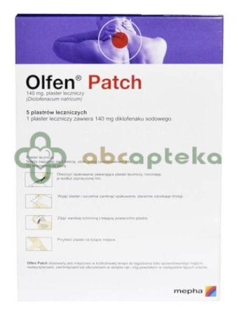 Olfen Patch, 140 mg, 5 plastrów leczniczych