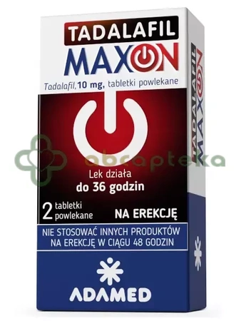 Tadalafil Maxon 10 mg, 2 tabletki powlekane