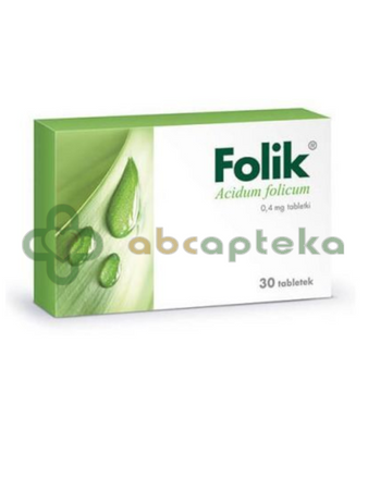Folik, 0,4 mg, 30 tabletek