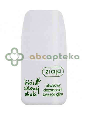 Ziaja Liście zielonej oliwki, oliwkowy dezodorant bez soli glinu, roll-on, 60 ml