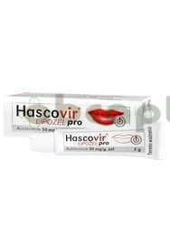 Hascovir Lipożel pro, 50mg/g, żel, 3 g