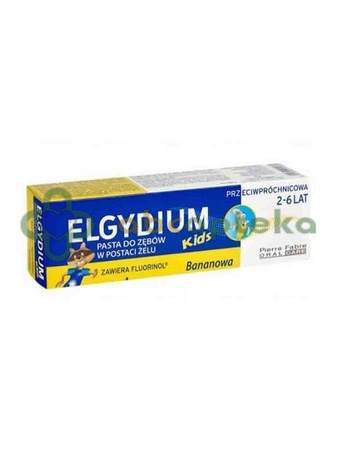 Elgydium Kids, pasta do zębów, bananowa, 50 ml