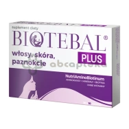 Biotebal Plus włosy, skóra, paznokcie, 40 tabletek | DATA WAŻNOŚCI 31.12.2025