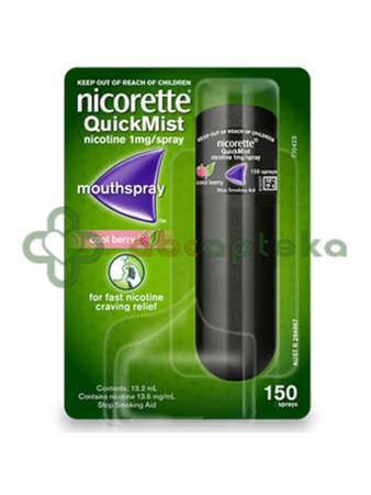 Nicorette Cool Berry, 13.6 mg/ml, aerozol do stosowania w jamie ustnej, 150 dawek