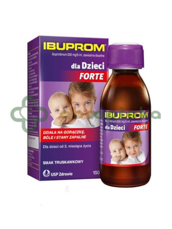 Ibuprom dla Dzieci Forte, 200mg/5ml, zawiesina doustna, 150 ml