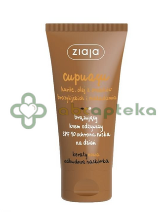 Ziaja Cupuacu, brązujący krem odżywczy SPF 10, 50 ml 