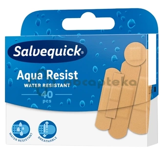 Salvequick Aqua Resist, wodoodporne plastry, 40 sztuk