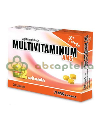 Multivitaminum AMS Forte, 30 tabletek | DATA WAŻNOŚCI 06.03.2025