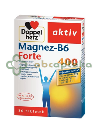 Doppelherz aktiv Magnez-B6 Forte, 30 tabletek