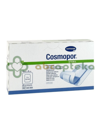 COSMOPOR Steril, plastry opatrunkowe jałowe, 15 x 8 cm, 25 sztuk