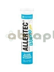 Allertec Wapno Plus, smak cytrynowy, 20 tabletek musujących