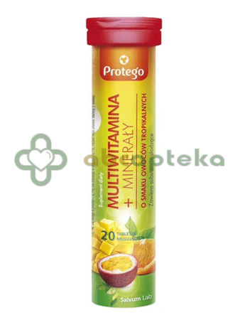 Protego Multiwitamina + Minerały, 20 tabletek musujących