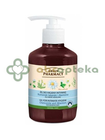 Green Pharmacy, żel do higieny intymnej, dla skóry wrażliwej, 370 ml