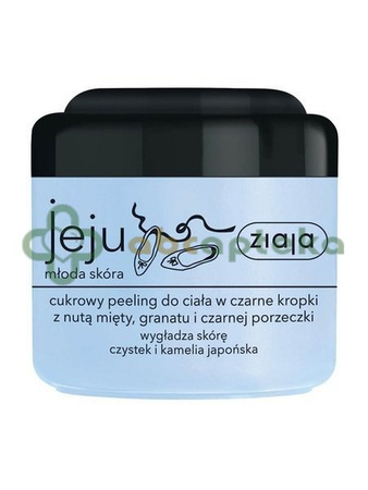 Ziaja jeju młoda skóra cukrowy peeling do ciała w czarne kropki 200 ml