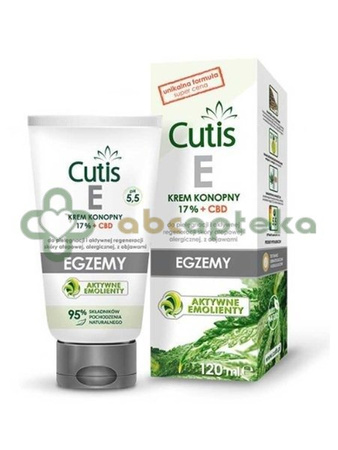 Cutis E-Egzema, krem konopny 17% + CBD, 120 ml